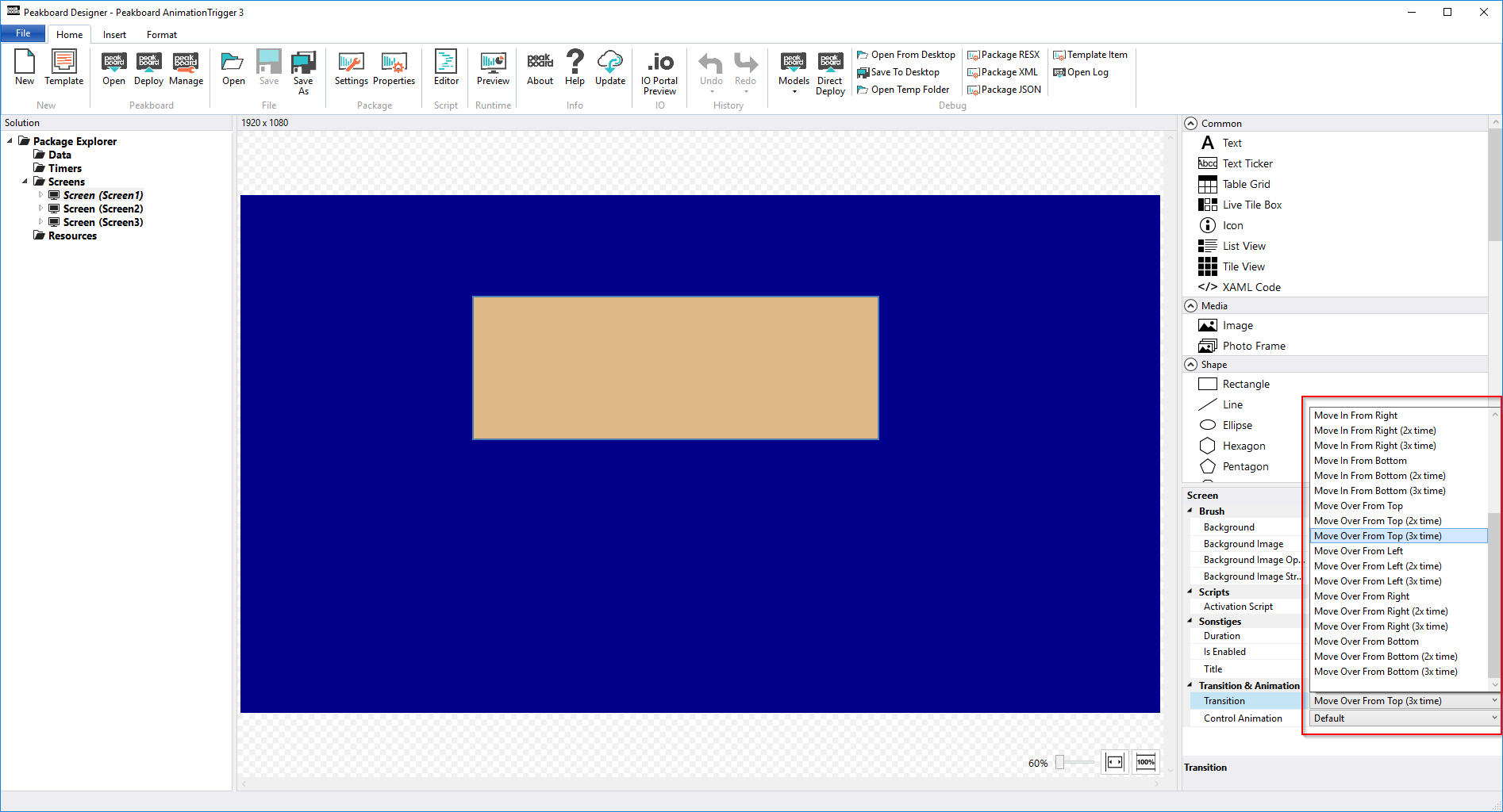 Peakboard Designer - OPC UA data source