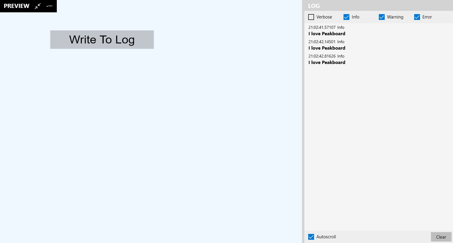 Peakboard Runtime - Info Panels Sample