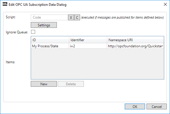 Peakboard Designer - OPC UA data source