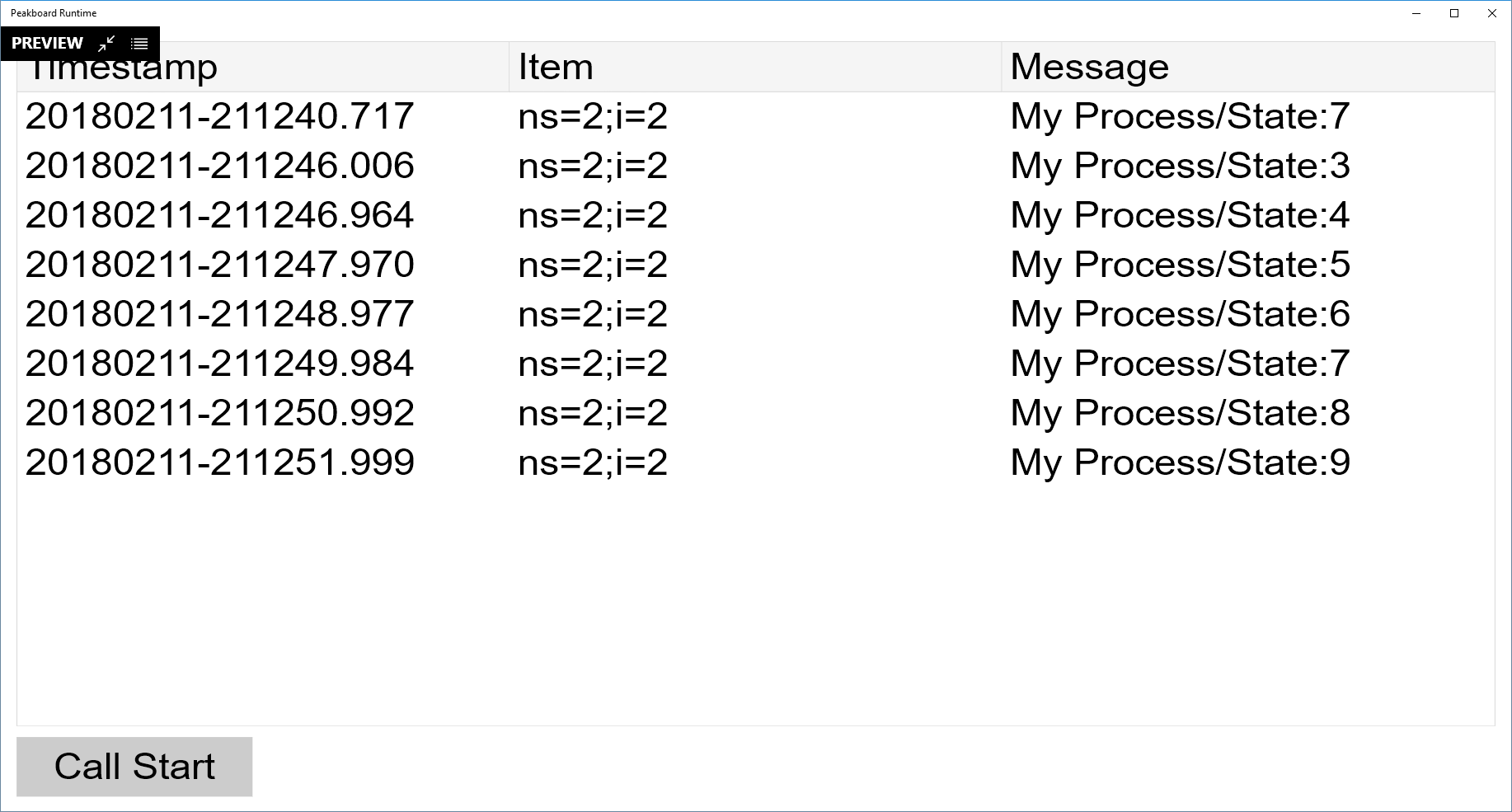 Peakboard Designer - OPC UA data source
